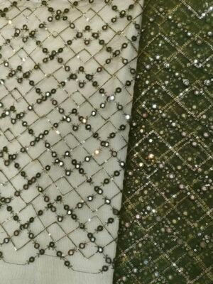 MIRROR SEQUENCE EMBROIDERY NET FABRIC