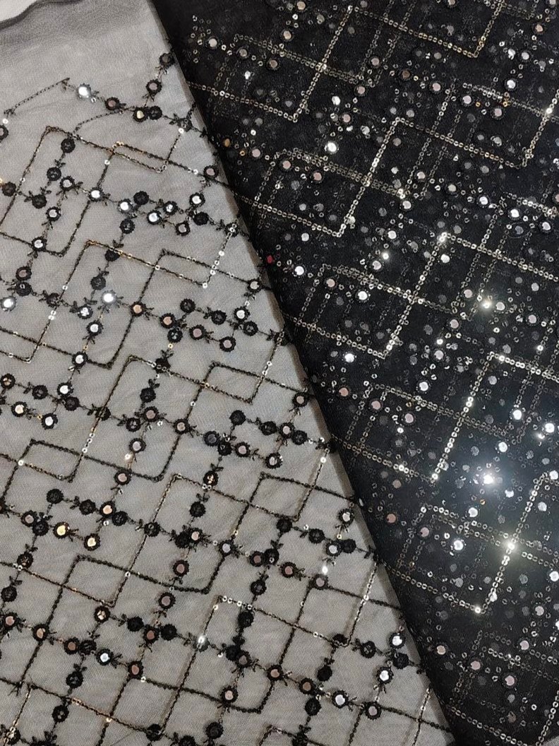 MIRROR SEQUENCE EMBROIDERY NET FABRIC - Image 5