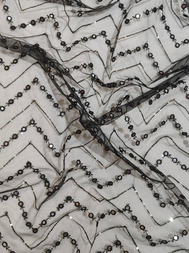 MIRROR SEQUENCE EMBROIDERY NET FABRIC - Image 6
