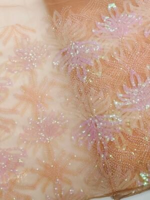 THREAD SEQUENCE EMBROIDERY NET FABRIC