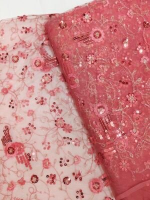 THREAD SEQUENCE EMBROIDERY NET FABRIC