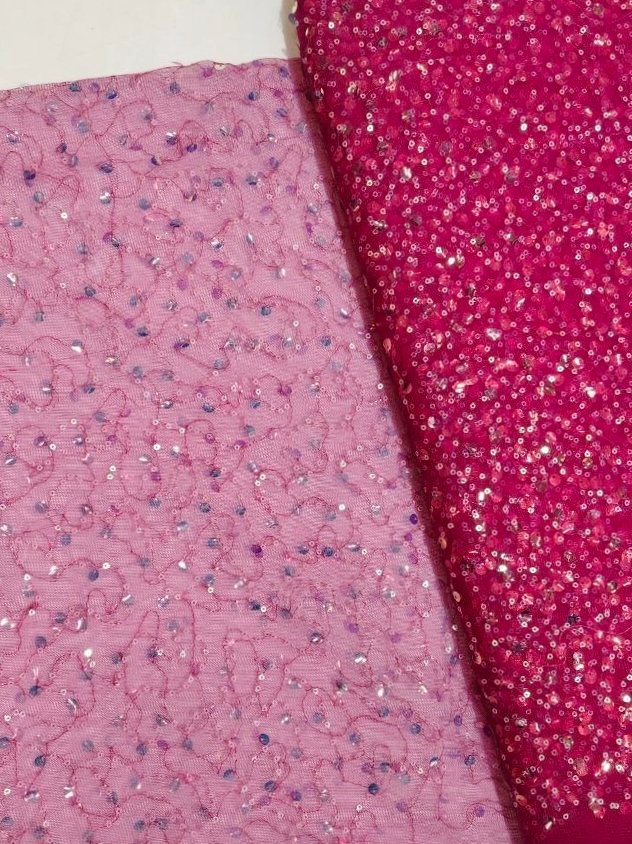 THREAD SEQUENCE EMBROIDERY NET FABRIC