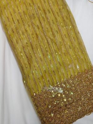 SEQUENCE EMBROIDERY NET FABRIC