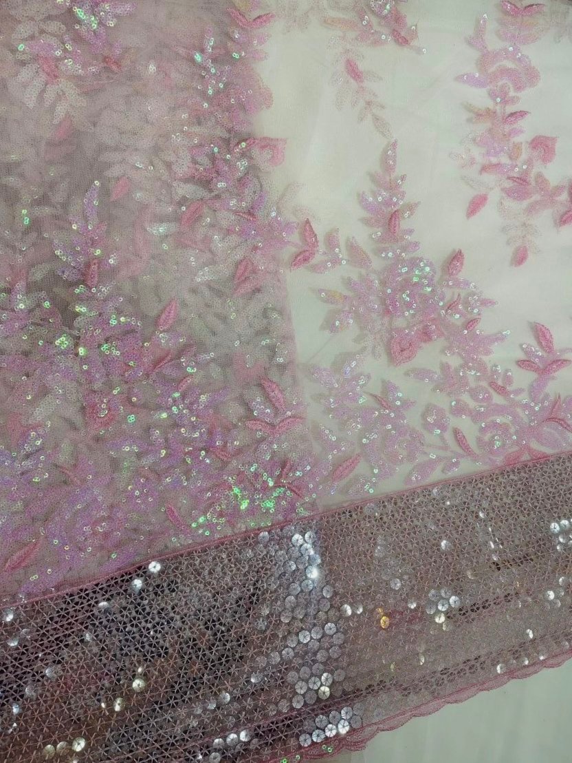 THREAD SEQUENCE EMBROIDERY NET FABRIC
