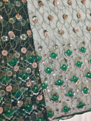 THREAD SEQUENCE EMBROIDERY NET FABRIC