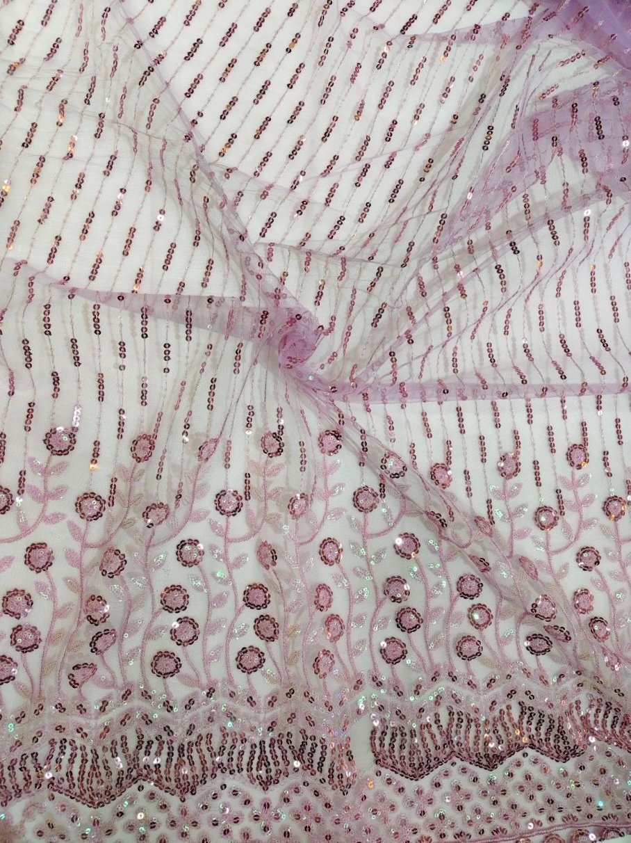 THREAD SEQUENCE EMBROIDERY NET FABRIC
