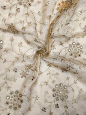 ORGANZA THREAD SEQUENCE EMBROIDERY FABRIC