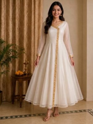 ANARKALI KURTI ORGANZA