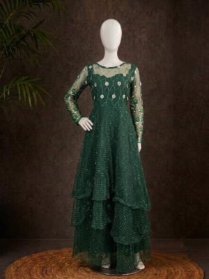 GOWN NET EMBROIDERY ORGANZA